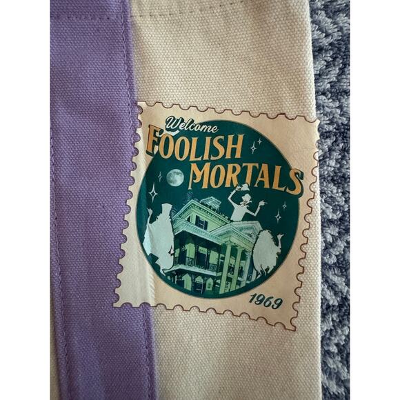 Disney Haunted Manion Ride Custom Made Trader Joes Mini Tote One of a Kind - Picture 4 of 7